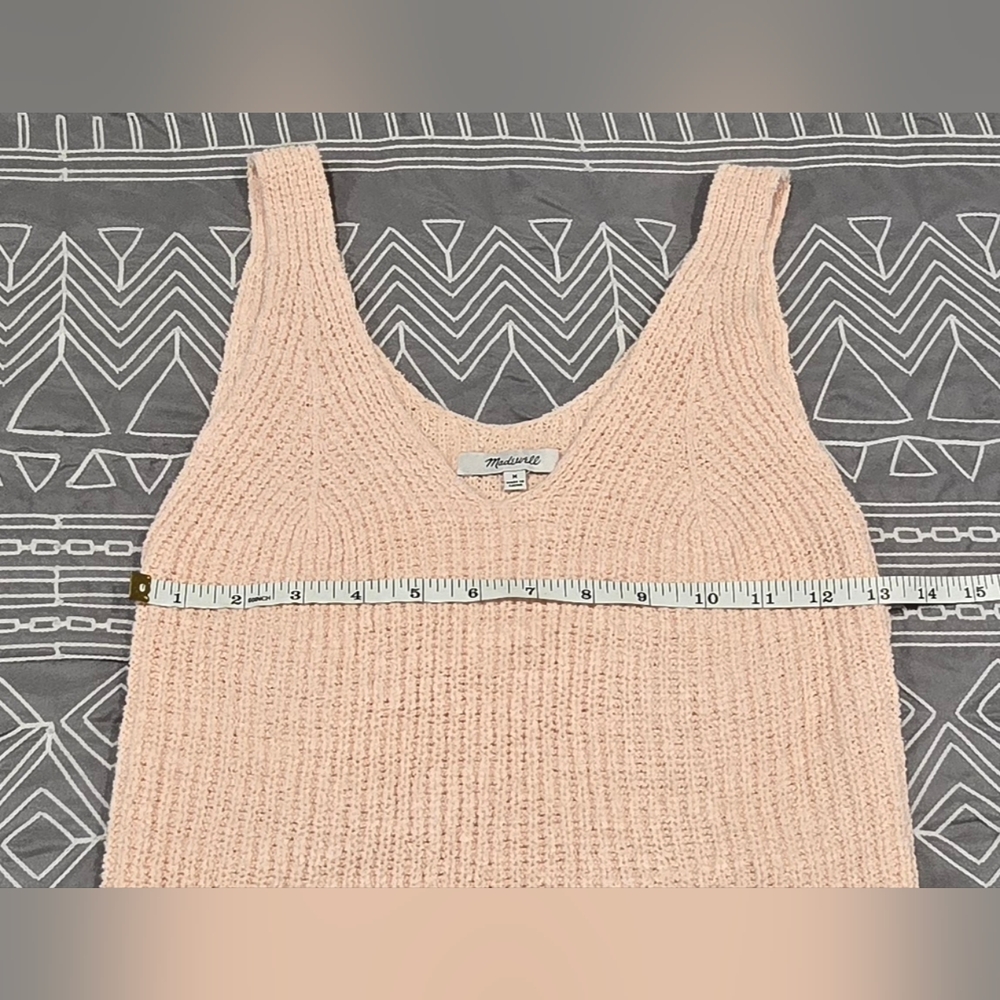 Madewell Monterey Sweater Tank In Lucid Pink Size Medium - Picture 4 of 6